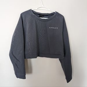 Alphalete Cropped 'Proud But Never Satisfied' Sweatshirt